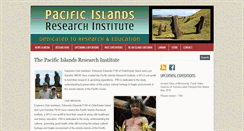 Desktop Screenshot of pacificislandsresearchinstitute.org